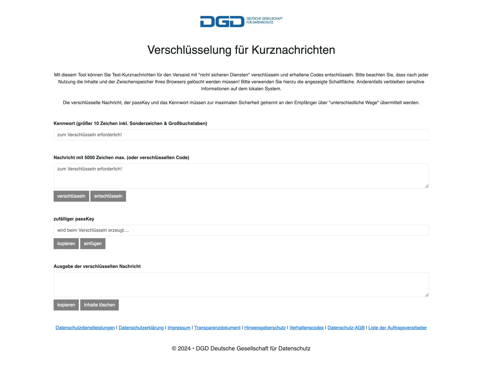 Verschlüsselung für Kurznachrichten